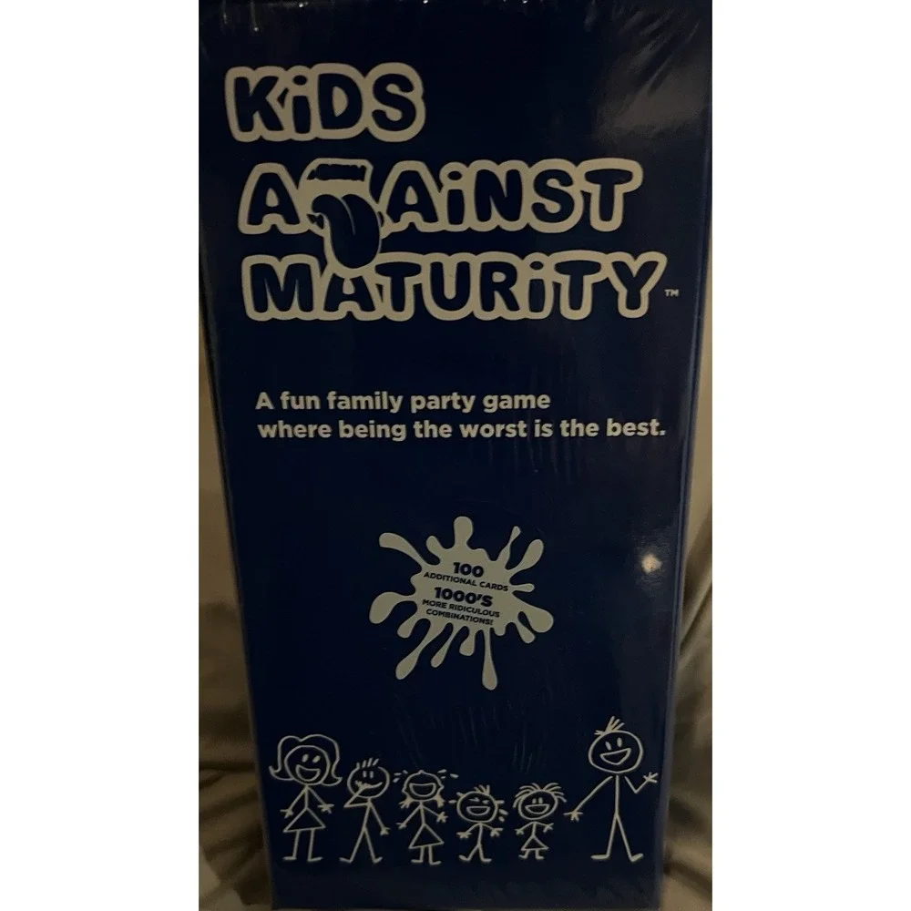Kids Against Maturity‎ Core Game & Expansion Packs Blue Box Card Game Sealed